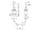 Kippschalter 1pol. EIN EIN 125V/3A DM5mm