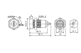 Schlüsselschalter 1-polig klein 125VAC/1A DM12mm