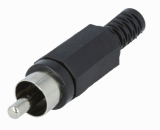 CINCH STECKER schwarz Nylon mit Knickschutz