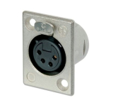 XLR Einbaudose 4p. nickelNeutrik NC4FP