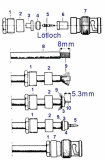 BNC-Stecker RG58 Vollmetall löt/schraubbar