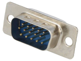 Sub-D HD 15 polig Stecker 3 reihig gerade lötbar