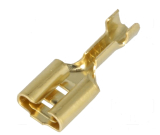 FLACHSTECKHÜLSE 6.3mm blank 0,5-1mm² Messing