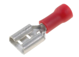 FLACHSTECKHÜLSE Fast-on 6.3mm rot 0.5...1mm2 isoliert