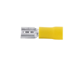 FLACHSTECKHÜLSE Fast-on 6.3mm gelb isoliert