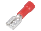FLACHSTECKHÜLSE Fast-on 4.8mm 0,5-1,5mm rot isoliert