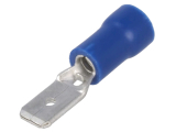 FLACHSTECKER Fast-on 4.8mm blau isoliert