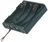 Batteriehalter 4xMignon AA flach m. Anschlußkabel