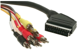 Scartkabel Scart-Stecker -> 6xCynch-Stecker 1,5m