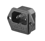 Kaltgeräteinbau-Stecker mit Sicherungshalter