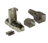 RJ45-Stecker 8pol. CAT6A Litze und Volldraht