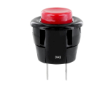 Drucktaster rot 125VAC/3A rund Snap IN DM18mm