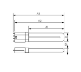 Energiesparlampe 8W LED 2G11 4-Stift weiß 840