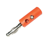 Büschelstecker 4mm rot mit Querloch