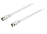 Sat Anschlußkabel 2xF-Stecker 0.5M weiß