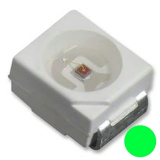 LED SMD grün PLCC2 2x1.4mm 20MA 3.5V 1000-2300mcd