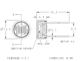 Fotowiderstand DM 13mm 550nm 250mW 1M Ohm