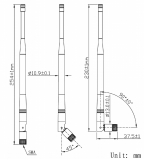 WiFi Antenne 50E 2400 bis 2483,5MHz RP-SMA Buchse