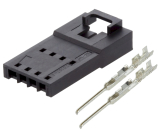 Stecker RM 2,54mm 4pol. löt/crimp Einsätze Molex
