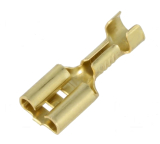FLACHSTECKHÜLSE 6.3mm blank 1,0-2,5mm² Messing