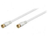 Sat Anschlusskabel 2xF-Stecker 7,5m weiß