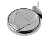 CR2032 mit 2x Lötpins liegend