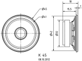 Lautsprecher Ø45mm h18mm 8Ohm 2W 83dB Visaton