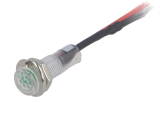 Signallampe 24VDC grün 5,2mm mit Kabel IP40