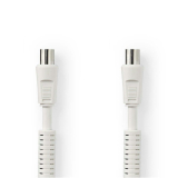 TV-Anschlusskabel 2M 120dB Stecker-Kupplung weiß