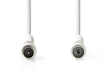 TV-Anschlusskabel 2M 120dB Stecker-Kupplung weiß
