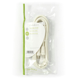 TV-Anschlusskabel 2M 120dB Stecker-Kupplung weiß
