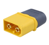 XT60H Stecker 2pol. 30A 500VDC gelb vergoldet