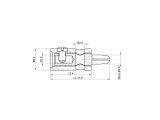 Spielwarenstecker grau 2,6mm schraubbar