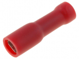 FLACHSTECKHLSE Fast-on 2.8mm rot vollisoliert