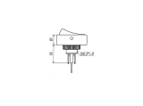 Wippschalter 1polig 24V/30A oval schwarz Led 12V rot
