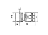 Drucktaster 22mm grün NC+NO 3A/230VAC IP65 beleuchtet