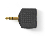 Adapter 3,5mm Stecker auf 2x3,5 Klinkenkupplung