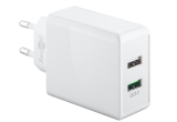 Steckernetzgerät 5V 9V 12V 1,5A-3A 28W USB-QC3.0 USB-PD weiss