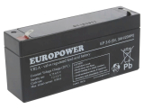 Akku Bleigel 6V 3Ah 134x34x66mm EUROPOWER