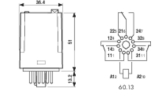 24VAC 3xUM 16A 11Pin rund 60.13 Serie FINDER