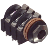 KLINKENBUCHSE 6.3mm stereo printbar +3Öffner