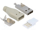 USB Stecker USB A zum Löten mit Schutz