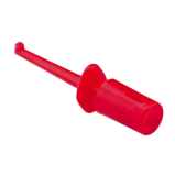Prüfklemme miniatur l=40mm Rot mit Haken lötbar