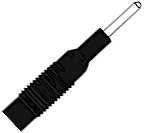 Adapter 2mm Stecker auf 4mm Buchse schwarz