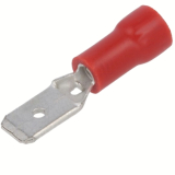 FLACHSTECKER Fast-on 4.8mm rot isoliert