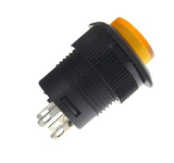 Schalter EIN/AUS orange mit LED 1A/250VAC DM16mm