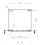 Gehäuse PP115N 71x71x27mm ABS schwarz