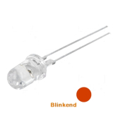 Led 5mm orange blinkend 30° 3-5V 20mA 3500mcd