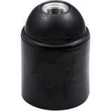 Lampenfassung E27 glatt schwarz