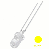 Led 5mm gelb blinkend 4,5V 20mA 30° 7000mcd